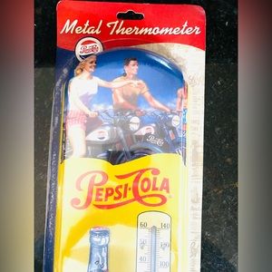 Pepsi-Cola company metal thermometer